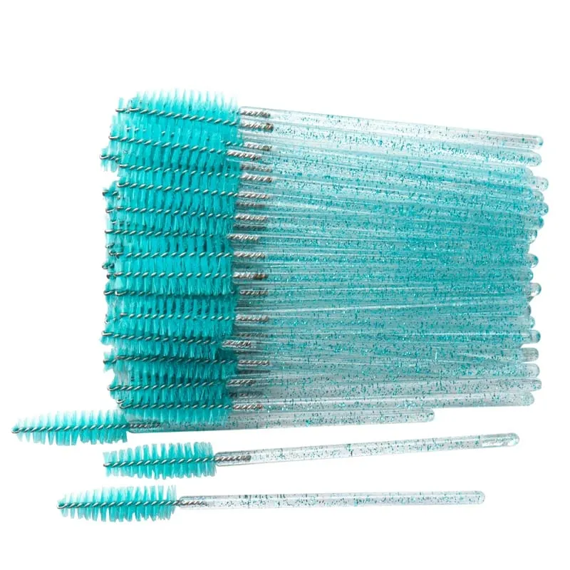 50pcs Makintab na Disposable Eyelash Brush Applicator Wands Curler Mascara Eyebrow Makeup Tools Spoolers Comb Wands Spoolies Brushes — image 14