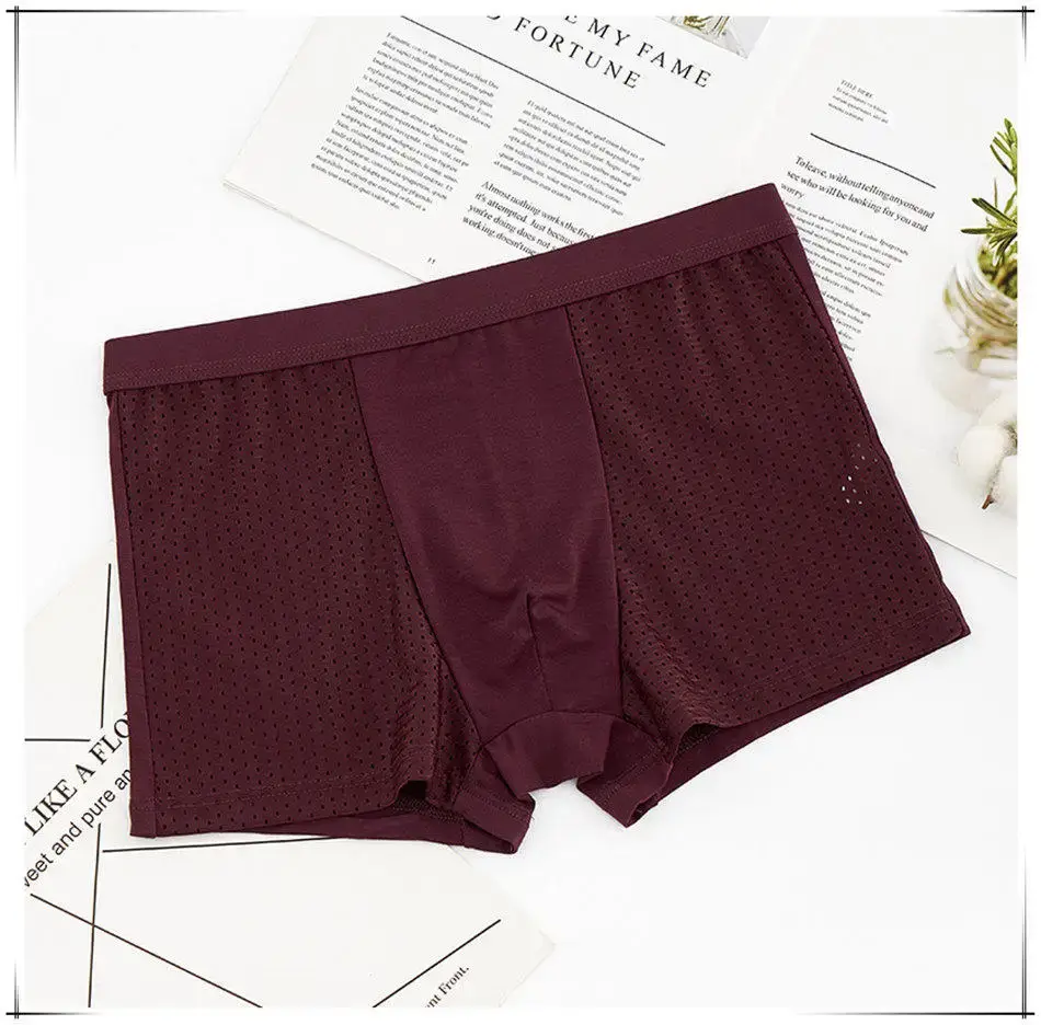 8pcs/Lot Underwear Boxer shorts male underpants men's mesh summer man sexy hot pouch panties large sizes 5xl 6xl 7xl 8xl trunks — image 13