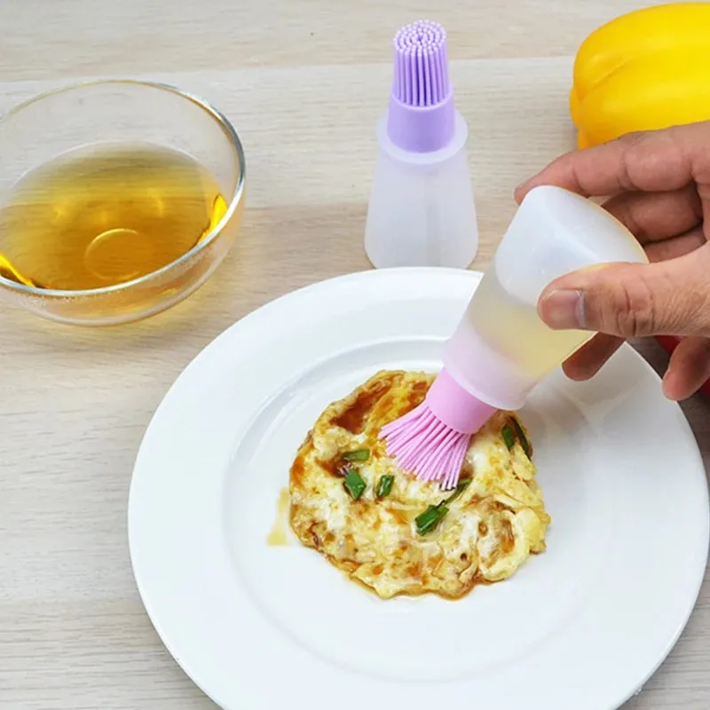 Kitchen Tools High Temperature Resistant Silicone Bottle Brush Bbq Brush Oil Brush Household Baking Oil Brush Cooking Gadgets