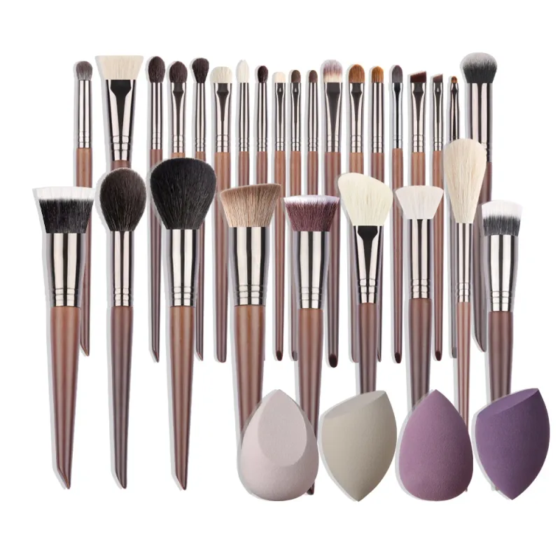 Set Kuas Rias OVW Kit Kuas Rias Eye Shadow Concealer Perona Pipi Kabuki Bubuk Telur Spons Puff Kecantikan