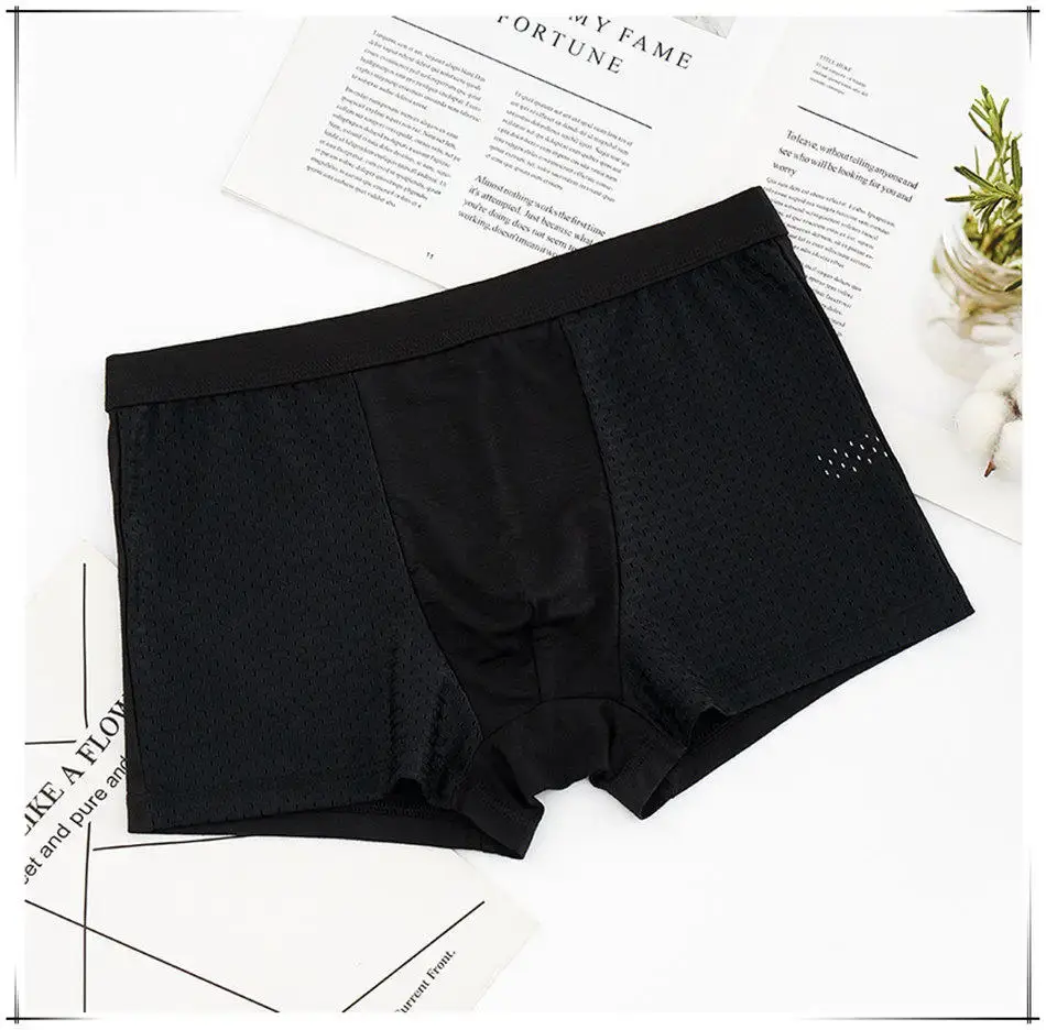 8pcs/Lot Underwear Boxer shorts male underpants men's mesh summer man sexy hot pouch panties large sizes 5xl 6xl 7xl 8xl trunks — image 11