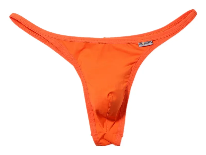 Men's Breathable Quick-Dry Fabric Thong Comfortable Briefs Low-Rise Underwear Sexy Innerwear Fashionable Brave Person