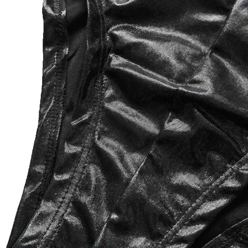 1Pc men's PU leather triangle underwear, sexy triangle underwear, boxing fitness, suitable for costume parties, sweet gift 3256811476168708