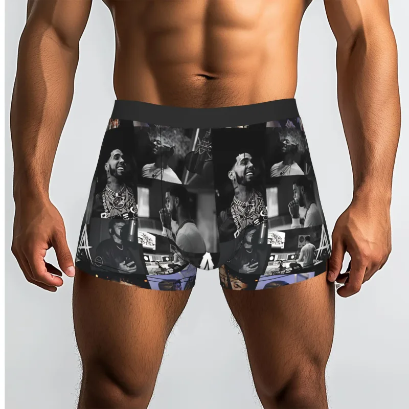 Male Funny A-Anuel AA Underwear Boxer Briefs Stretch Shorts Panties Underpants