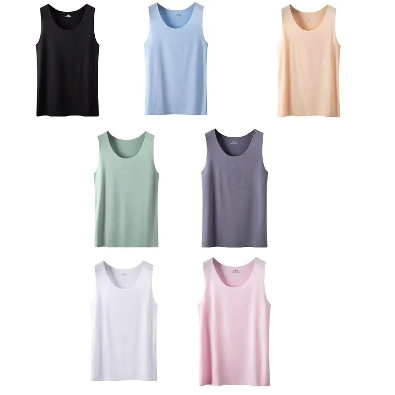 Női Summer Ice Silk Seamless Top Basic Ujjatlan O-nyakú Racerback Athletic Vékony ingek Sima egyszínű Yoga Quick Dropship