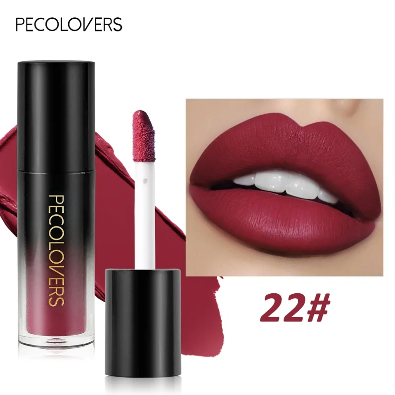 Πολλαπλών χρωμάτων Matte Velvet Lip Gloss Αδιάβροχο Αντικολλητικό Κύπελλο λείο κραγιόν για εφαρμογή υψηλής απόδοσης χρωμάτων