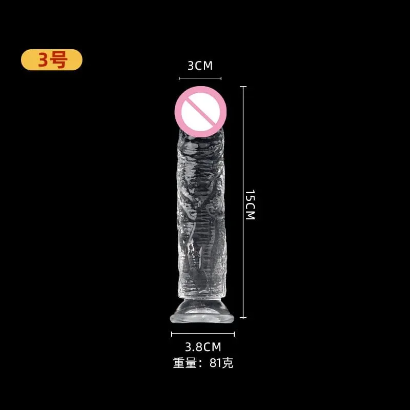 Ρεαλιστική βεντούζα πέους Dildo Jelly Dildo Big Dick Θηλυκός Αυνανιστής Κλειτορική Διέγερση Λεσβιακά σεξουαλικά παιχνίδια για γυναίκες 7 μεγεθών
