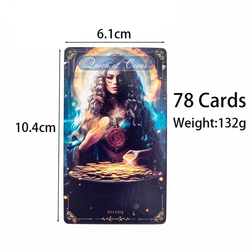 Divine Celestial Tarot Cards 78 Card Deck 10,4*6,1CM for Mantelling Gathering and Divination Επιτραπέζιο παιχνίδι