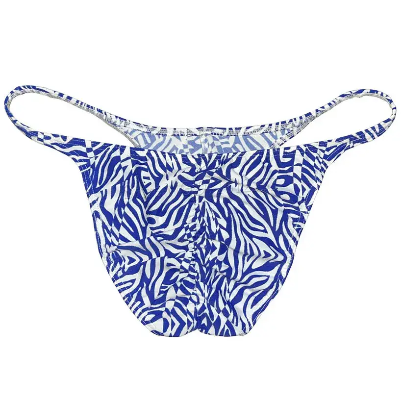 Men's Cheeky Briefs Underwear Pouch Male Ruched Bikini Swimwear Sexy Underpants High Elasticity, Low Waist, Floral Print sexy