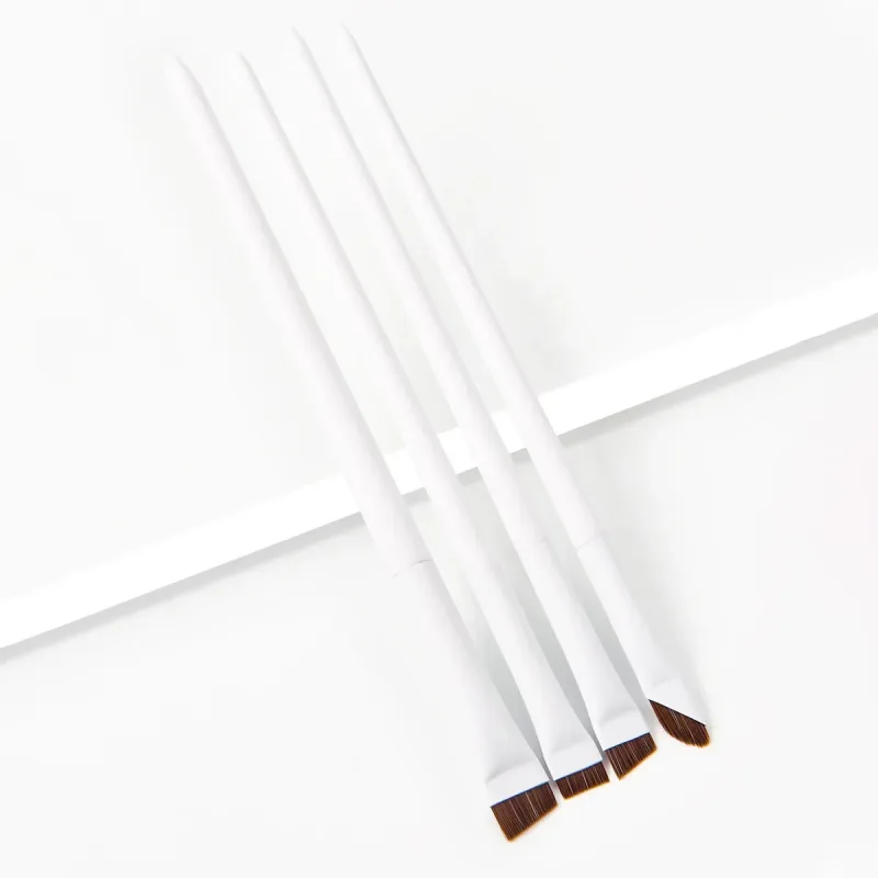 4st Sickle Blade Eyeliner Brush Ultra Tunn Flat Fin Eye Liner Makeup Borstar Flat Eyeliner Brush Ögonbryn Make Up Brush