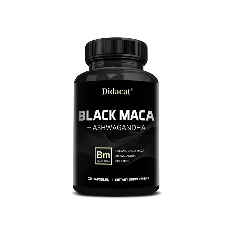 Organic Black Maca + Ashwagandha - Κάψουλες Black Maca υψηλής συγκέντρωσης για άνδρες που υποστηρίζουν την αντοχή και τη ζωτικότητα