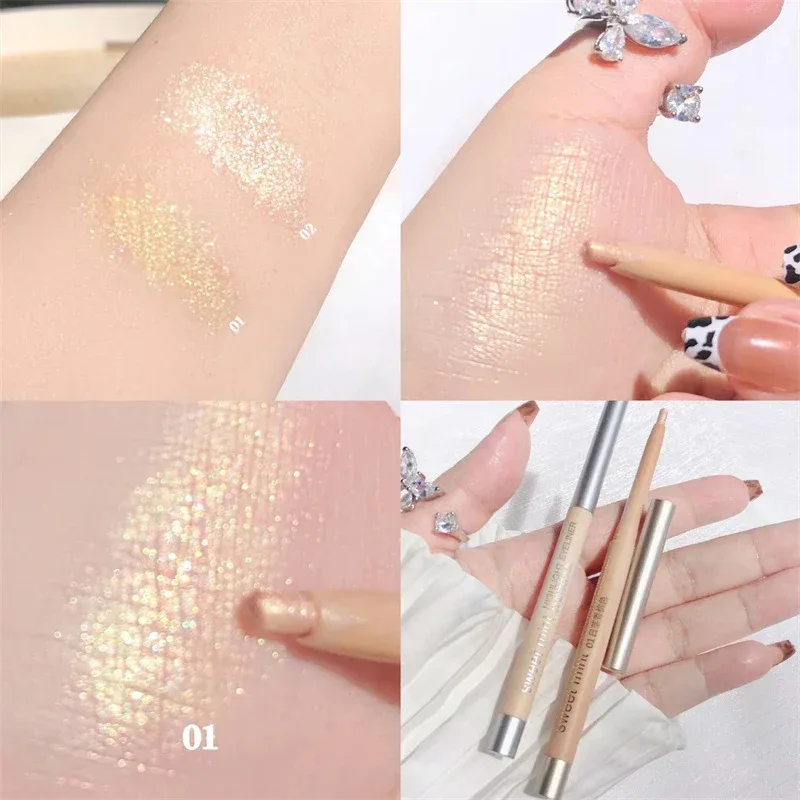 Pearlescent White Liquid Eyeliner Pen Waterproof Non-dizzy Eye Liner Shadow Pen Fast-drying Lasting Shiny Lying Silkworm Pencil