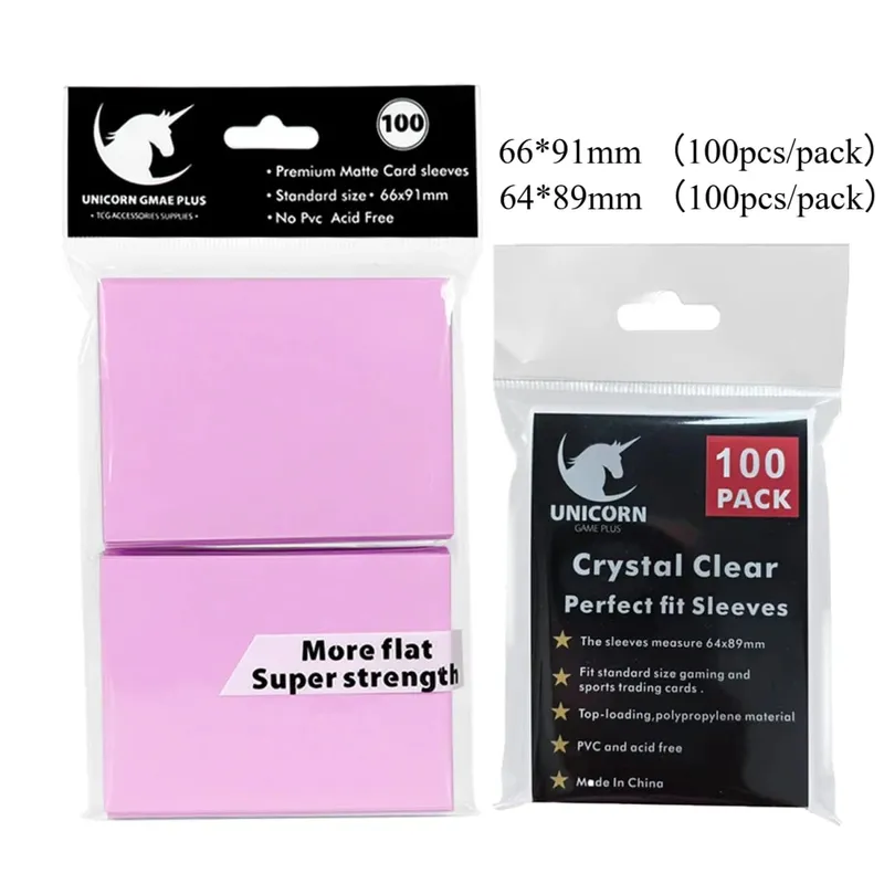 200PCS Card Sleeves Εμπορικές κάρτες Διπλής στρώσης Ματ μανίκια κάρτας τυπικού μεγέθους για Pokemon MTG Baseball Sport Card Game