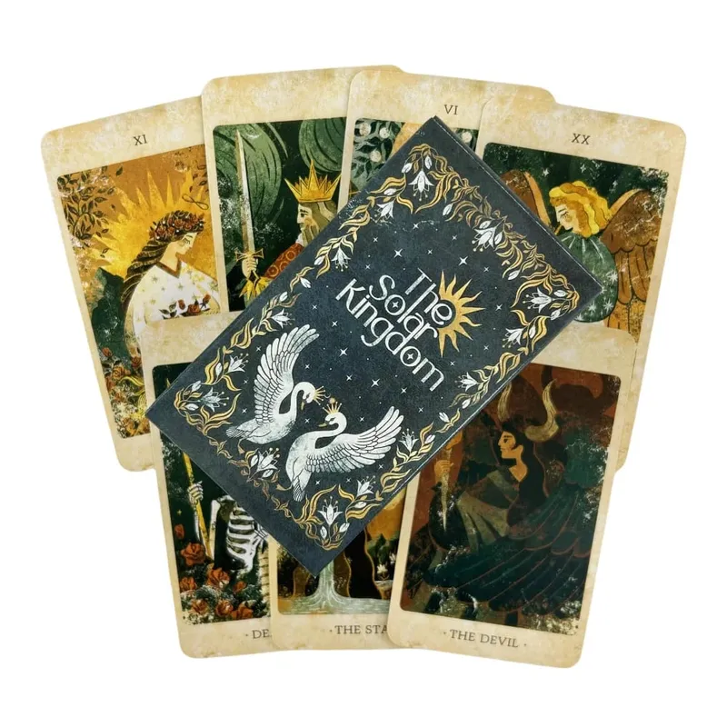 1/3/5 Pcs The Solar Kingdom Tarot Deck Oracle Set Divination English Versions Έκδοση Επιτραπέζιο παιχνίδι παίζοντας Χονδρική