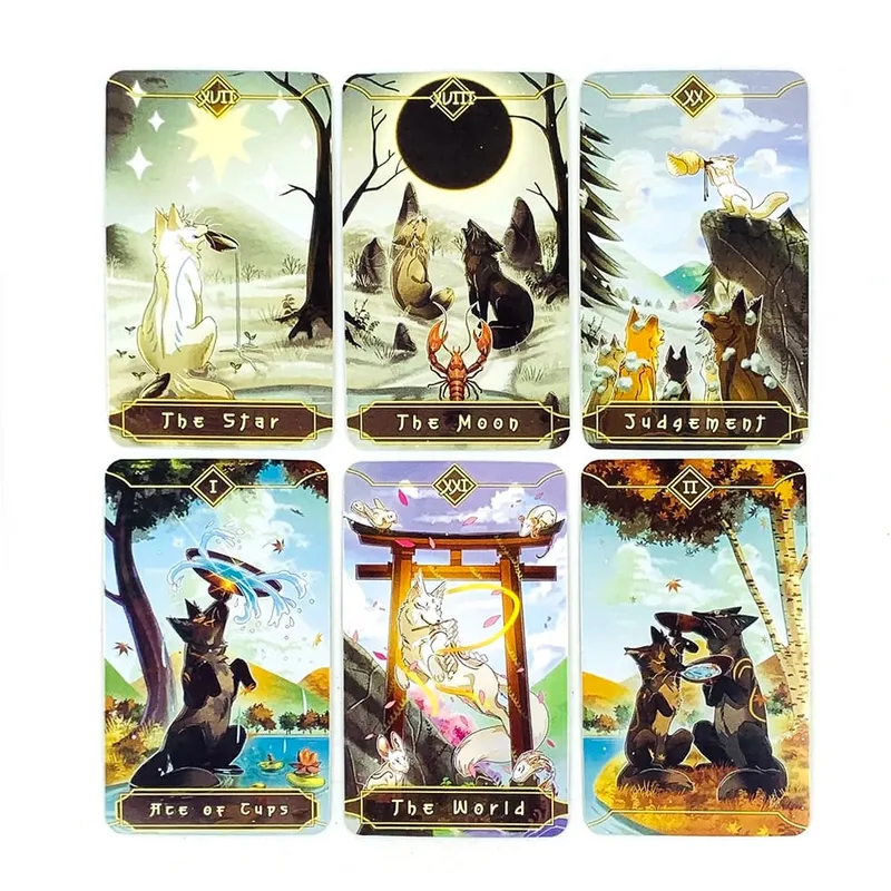 Seasonal Fox Cards Tarot Family Gathering Παιχνίδι με κάρτες Mysterious Divination Oracle Επιτραπέζια παιχνίδια για αρχάριους