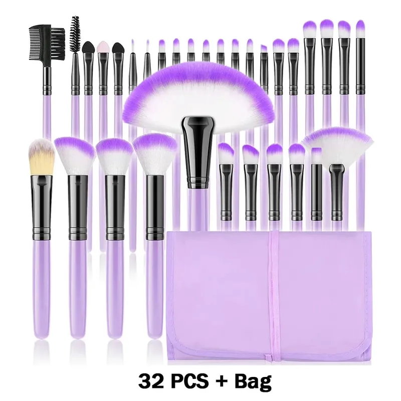 Bagong 10/32PCS Makeup Brushes Set Soft Fluffy Powder Foundation Contour Blush Concealer Eyeshadow Blending Highlighter Beauty Tool
