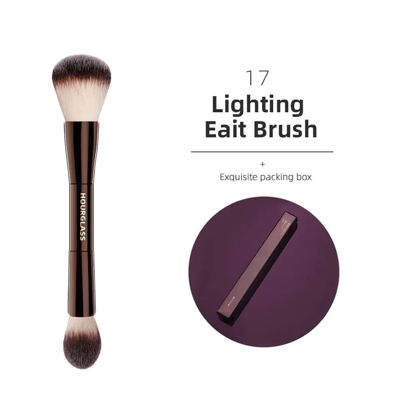 Hourglass Makeup Brush Lahat ng Uri ng Eyeshadow Foundation Concealer Powder Bronzer Blusher Eyeliner Retractable Professional Brushes