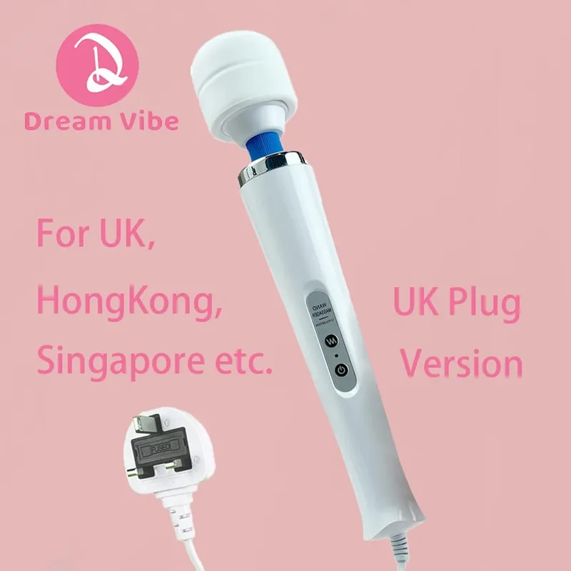 Mega Wand AC Powered Super Strong Vibrator Cabled Wired Powerful Handheld Wand Massager Sex Toy Sports Recovery Muscle Aches