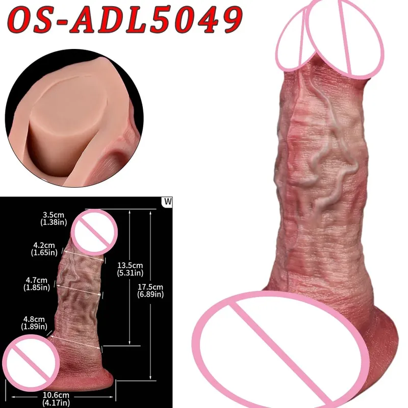 47cm Realistic Long Dildos Double Head Anal Vaginal Stimulator Sex Toy With Sucker For Lesbian Couples Gay Men Adult Tools