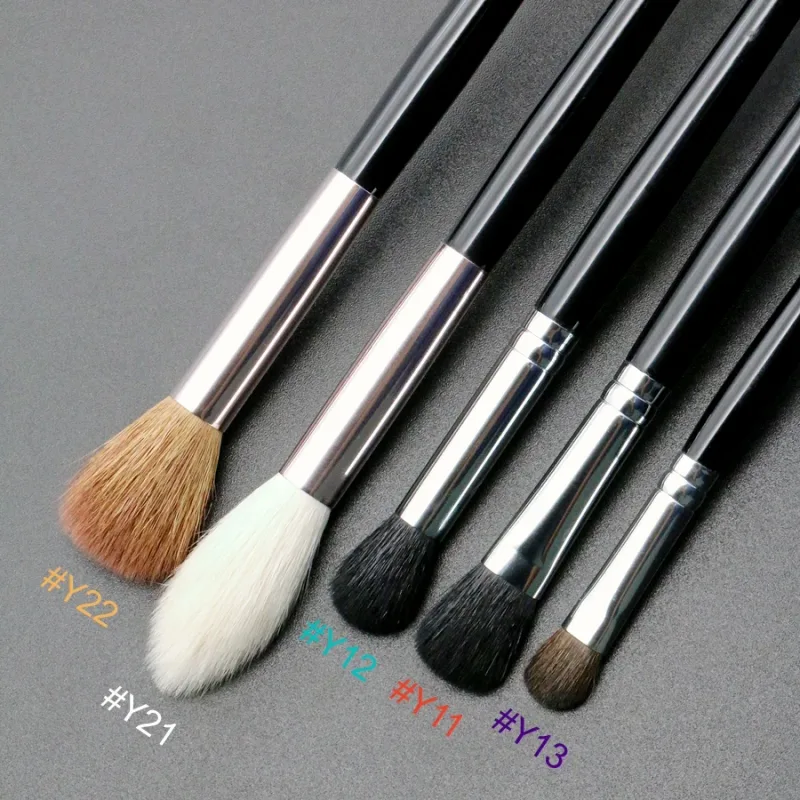 Βούρτσες μακιγιάζ με highlighter Κορυφαία τρίχα κατσίκας Υψηλής ποιότητας μπλέντερ σκιών ματιών Βούρτσα μακιγιάζ για σκιές φρυδιών