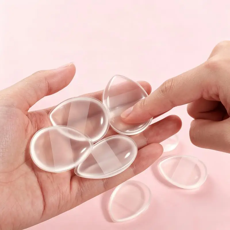 2 Buah Kuas Rias Bebas Pewangi Ujung Jari Silikon Mini untuk Concealer Foundation dan Aksesori Rias Bedak — image 1