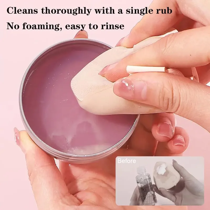 Sabun Pembersih Kuas Rias / Alas Silikon Membersihkan Secara Mendalam Penghilang Warna Kosmetik untuk Kuas & Spons Rias Sintetis & Alami