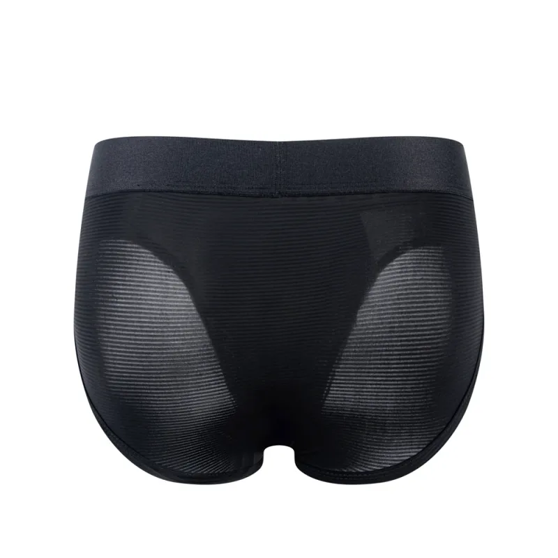Men Underwear Brief Sexy Low-rise Striped Bikini Athletic Supporters Underpants Sleepwear Nylon Quick Dry Breathable