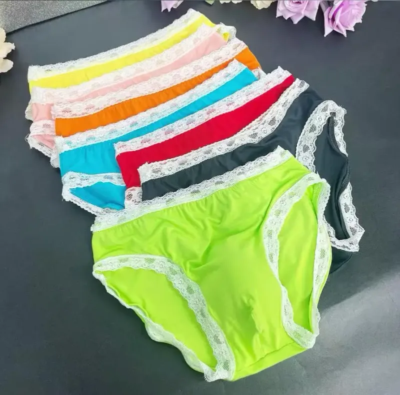 New Men's Underwear Sexy Men's Lace Briefs U-Convex Pouch Low-Rise Comfortable and Breathable Shorts Briefs men underwear sexy