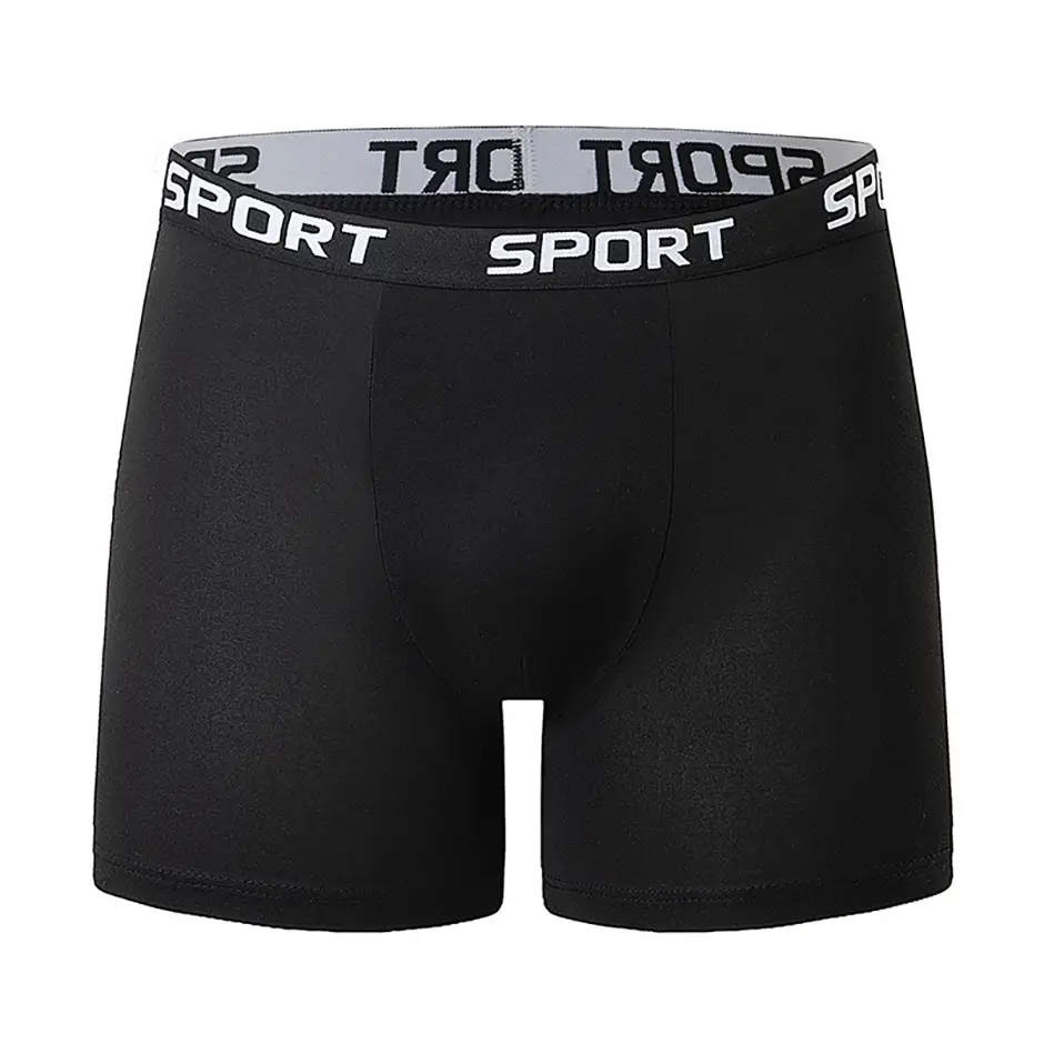5-piece Set Of Solid Color Fashionable Simple Sports Long Underwear Comfortable Plus Size Flat Corner Pants Cycling Base Shorts