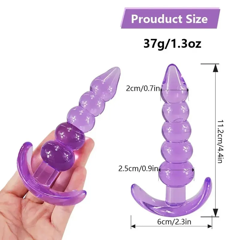 Πρωκτικές χάντρες Dildo μαλακές πρωκτικές βύσματα σιλικόνης Πισινό βύσμα μασάζ προστάτη Unisex Sexy Stopper Παιχνίδι σεξ ενηλίκων για άνδρες γυναίκες Παιχνίδια ενηλίκων
