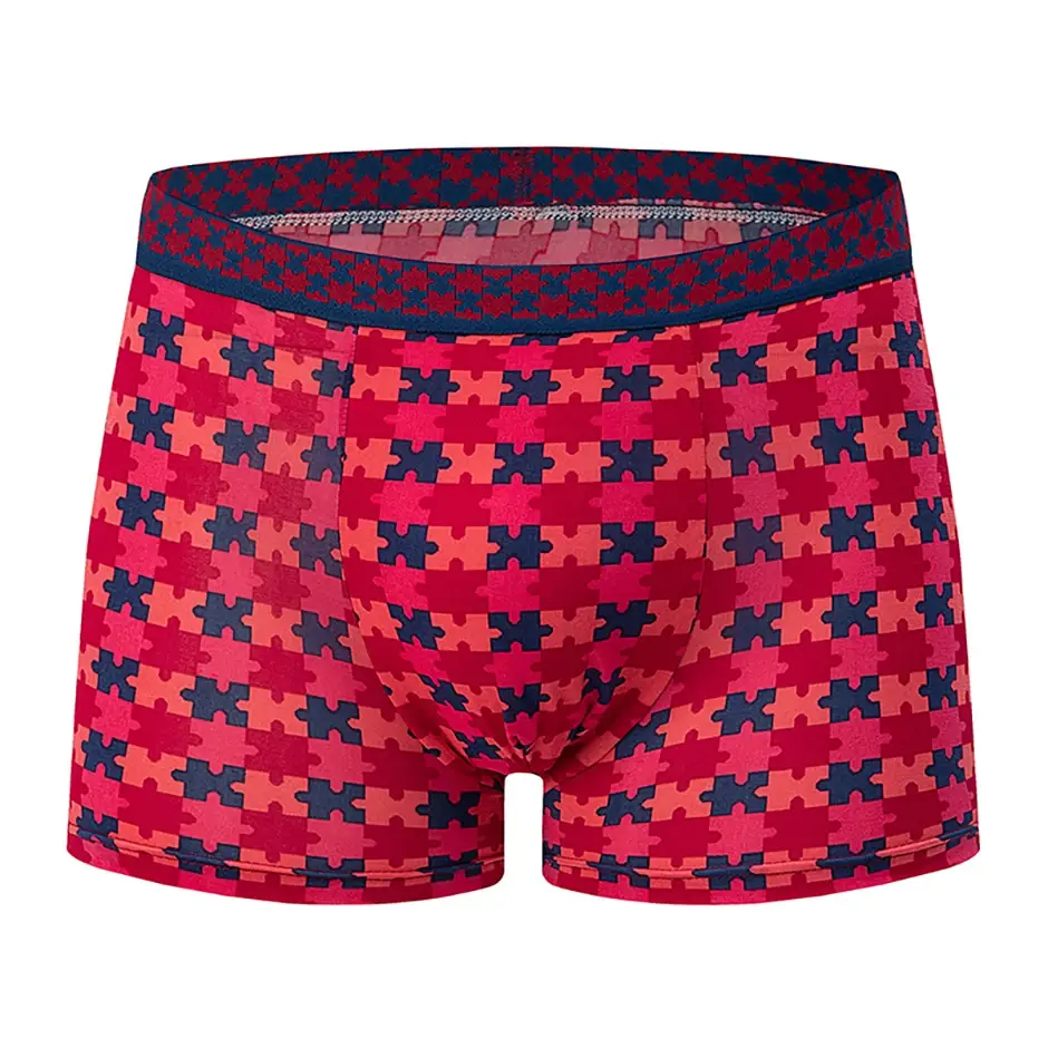 4/5piece Men's Colorful Patterned Fashionable Casual Boxer Shorts Loose And Comfortable Oversized Underwear Elastic Waist Shorts