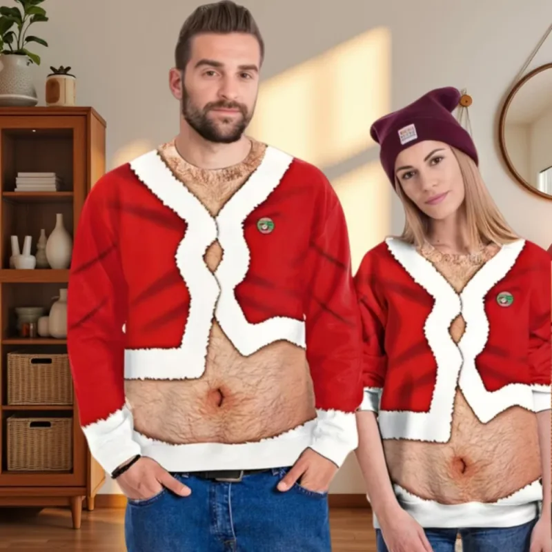 Ngộ nghĩnh Giáng Sinh Áo Len Nam Nữ Chui Đầu Xmas Áo Xấu Xí Đồ Họa Y2k Quần Tây cho Ngày Lễ Đảng Rời Quần Áo Nam