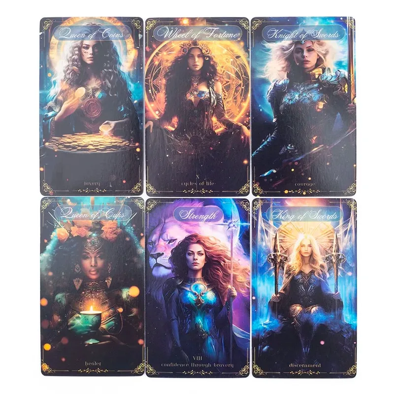 Divine Celestial Tarot Cards 78 Card Deck 10,4*6,1CM for Mantelling Gathering and Divination Επιτραπέζιο παιχνίδι