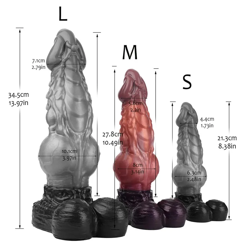 Διπλό στρώμα σιλικόνης Fantasy Dog Knot Dildo Blue Butt βύσμα με κορόιδο πρωκτικό διαστολέα Αυνανικό παιχνίδι σεξ για ενήλικες 18+