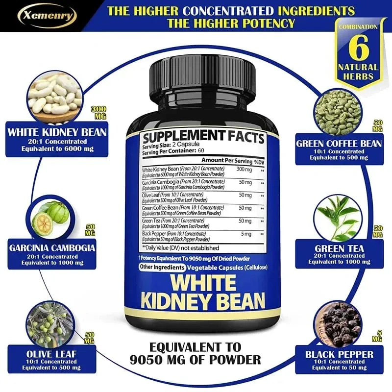 White Kidney Bean Extract - Antioxidant Anti-inflammatory Cardiovascular Health