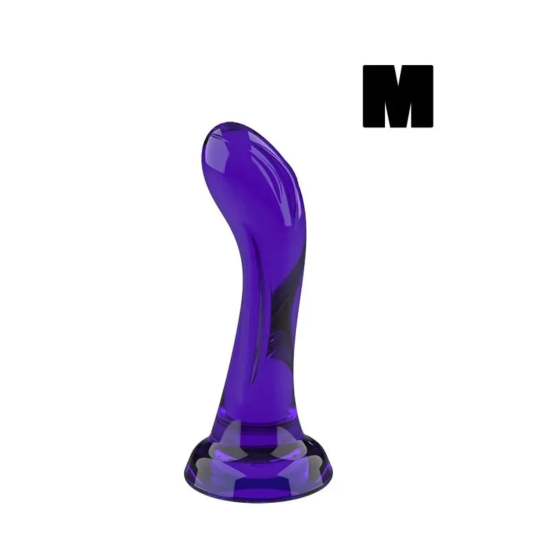Καμπυλωτό ρεαλιστικό Dildo με ισχυρή βεντούζα, μαλακό εύκαμπτο σεξουαλικό παιχνίδι με σημείο G για γυναίκες άντρες Μαύρο μωβ Clear Lifelike Dillo