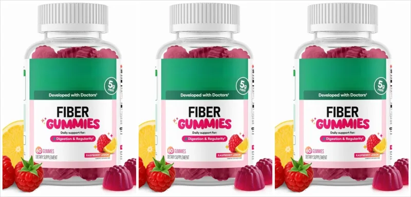 Fiber Gummies Digestive Health Regularity Γεύση Βατόμουρο Λεμόνι Χωρίς Προσθήκη Ζάχαρης Vegan Ρίζα Κιχωρίου Prebiotic 60CT Ενήλικες
