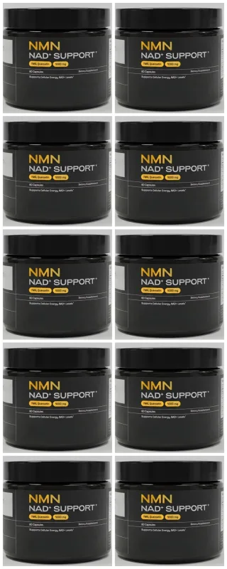 NMN NAD+ Κάψουλες Υποστήριξης 1000mg Υποστηρίζει Επίπεδα Κυτταρικής Ενέργειας Γνωσιακής Υγείας NAD+ με TMG Quercetin 60 Κάψουλες Ενήλικες