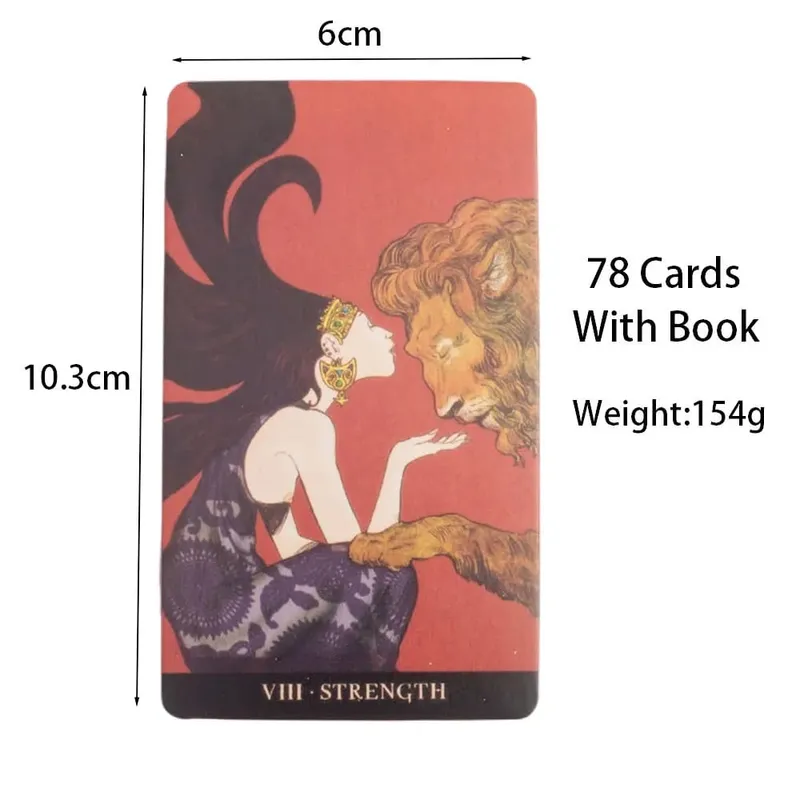 Circe Tarot 78 Cards with Instruction Booklet Fate Divination Tarot Cards FortuneTelling Card Games Party Board Game 10.3*6cm
