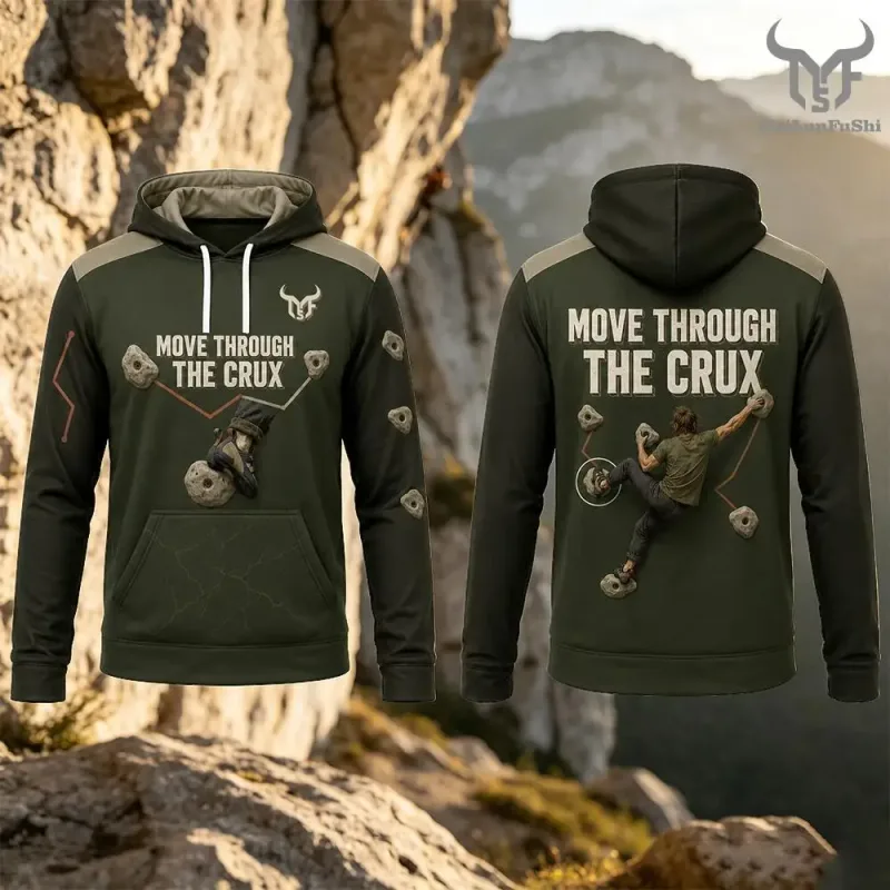 Bouldering Sport Grappling Point Print Hoodie Men's And Women's Outdoor Sport Pullover Autumn Casual Training Sports Sweatshirt