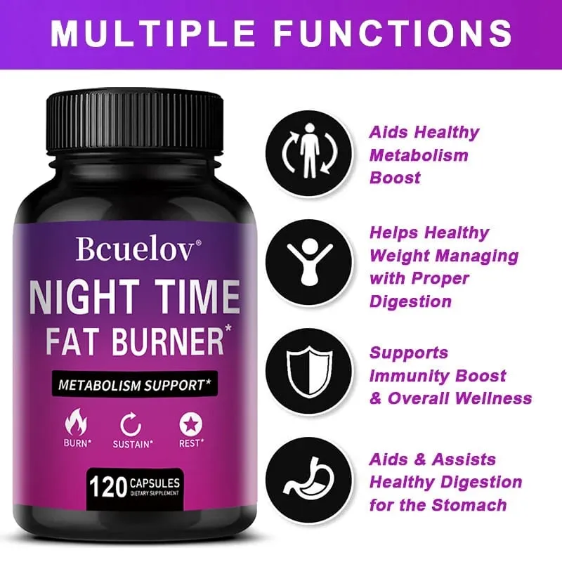 Nighttime Fat Burner - Carb Blocker Para Tumulong sa Cleansing Weight Management Pagpapanatili ng Energy Levels at Digestive Health