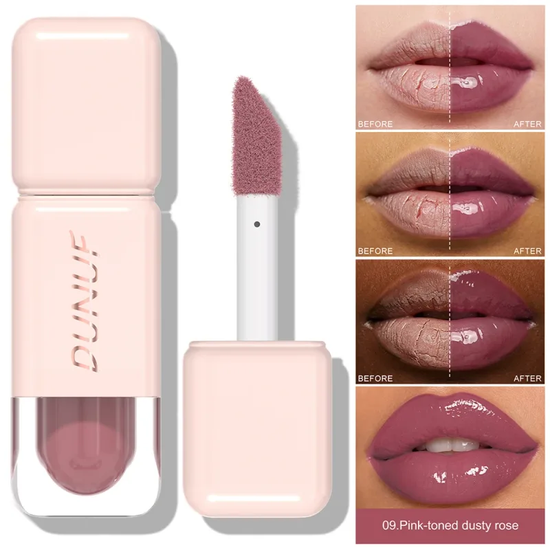 Glossy Lip Gloss Mirror Water Lip Tint Long Lasting Non-sticky Cup Liquid Lipstick Moisturizing Nude Red Brown Lip Makeup — image 16