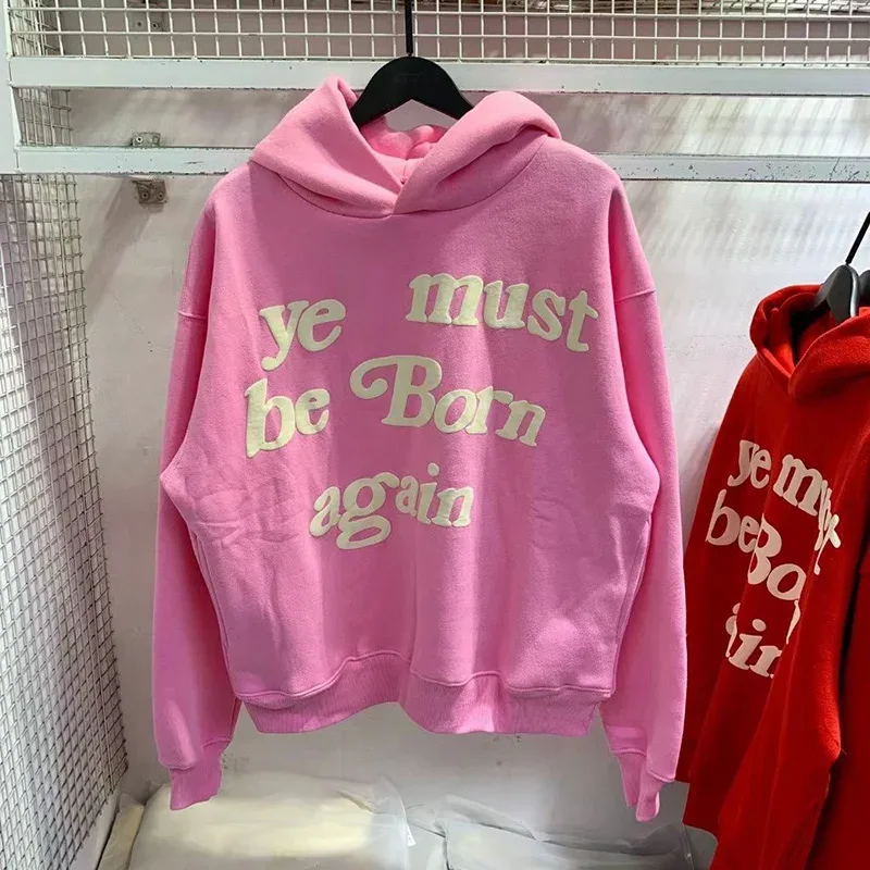 23FW Classic Foam Logo Ye Must Be Born Again Hoodie Heren Dames Beste kwaliteit Oversize Kanye West CPFM.XYZ Sweatshirts Veelkleurig