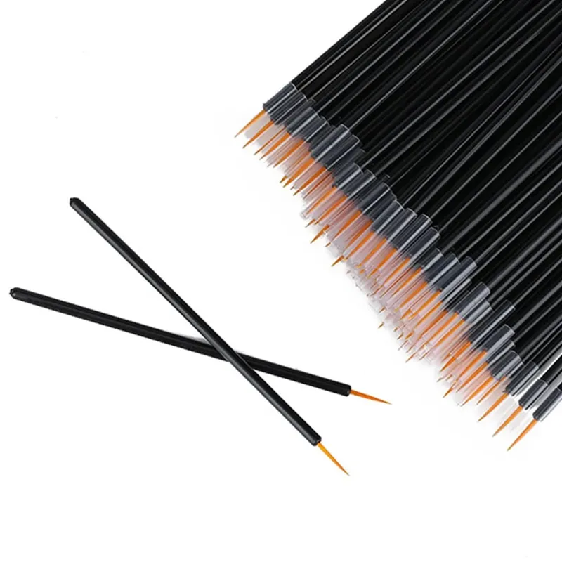 50/100pcs Eyeliner Brushes Eyelash Eyeshadow Applicator Para sa Nail Art Painting Pen Tool Eye Lash Wands Makeup Accessories