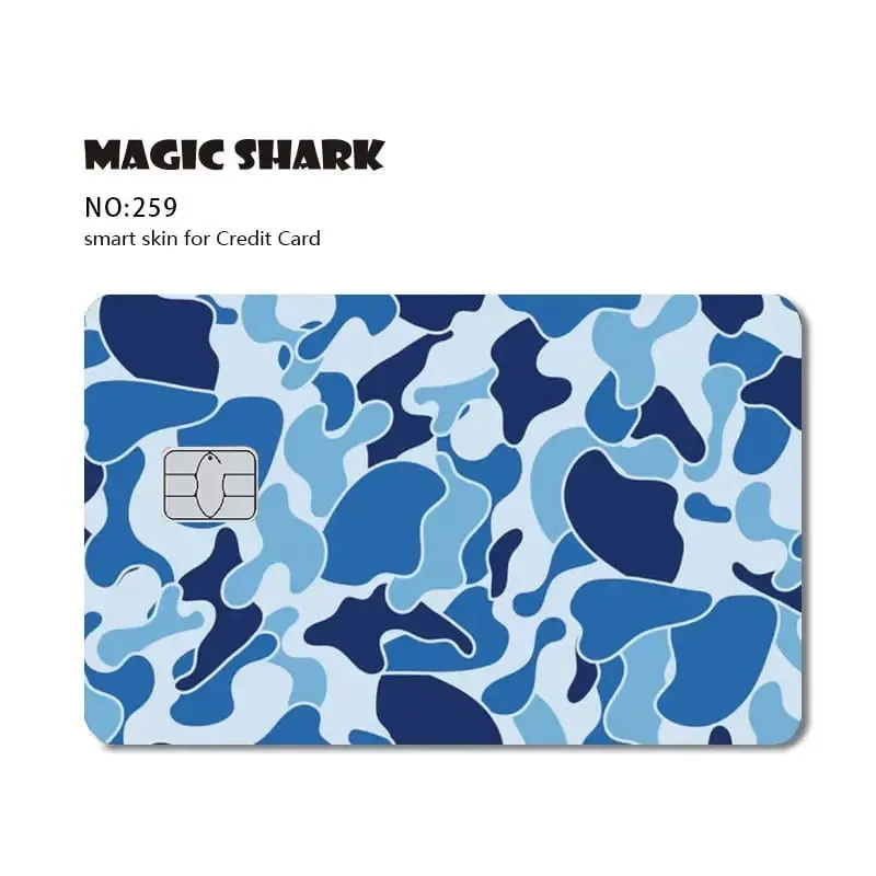 Magic Shark Dog Meme Hunter Stanks 3M מט PVC קדמי מדבקה כיסוי עור לכרטיס אשראי בנקאי