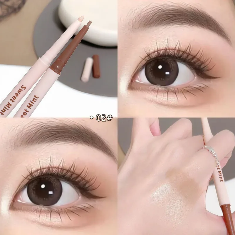 Kétvégű szem alatti kiemelő toll szemceruza ceruza matt meztelen kiemelő bronzosító 2 az 1-ben Shadow Pen Brightening szemsmink