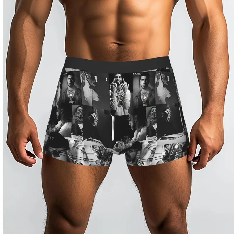 Male Funny A-Anuel AA Underwear Boxer Briefs Stretch Shorts Panties Underpants