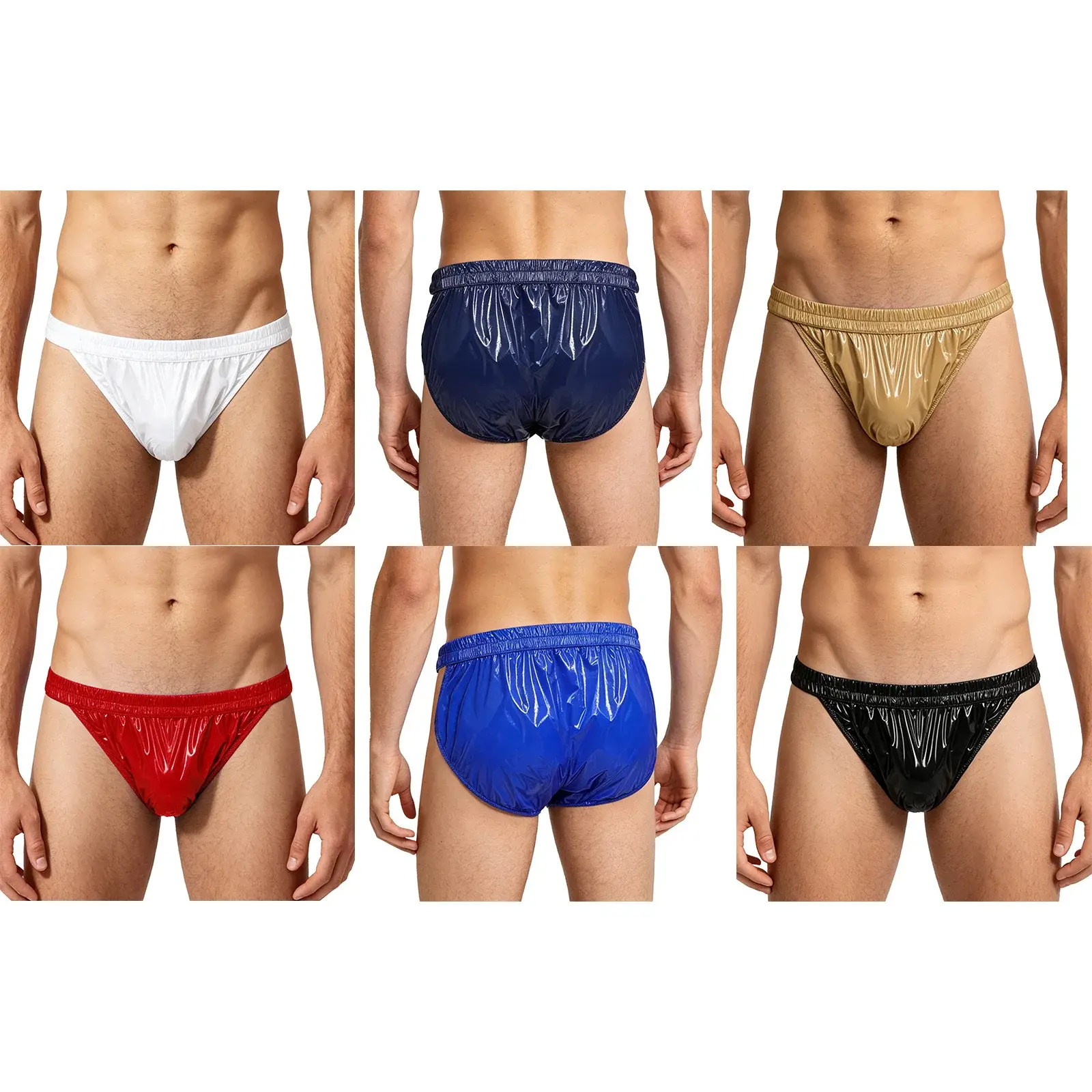 Mens Waterproof Swim Briefs Elastic Waistband Bikini Briefs Swim Bottoms Swimming Surfing Sunbathing Swimwear Bathing Suit