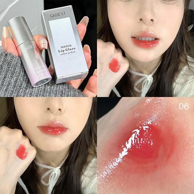 Watery Mirror Lip Gloss Μακράς διάρκειας Ενυδατικό Εύκολα Φορετούμενο Water Glass Lip Glaze Ενυδατικό Sexy Red Lip Tint Makeup