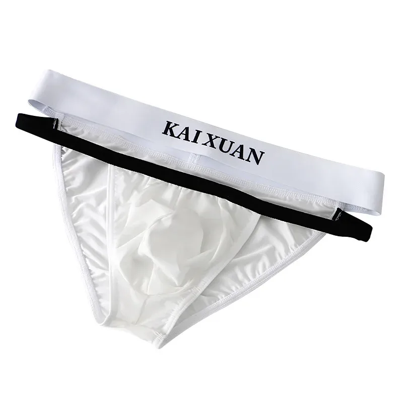 Fashion Men's Underwear Breathable Ice Silk Underpants Soft and Comfortable Briefs